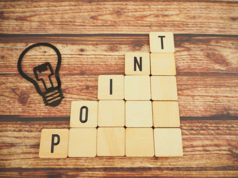POINTと書かれているブロックの画像