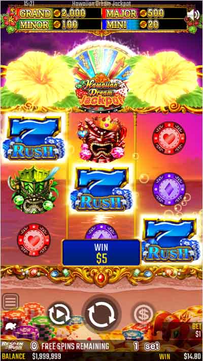 ハワイアンドリームジャックポットHibiscus Rush画像
