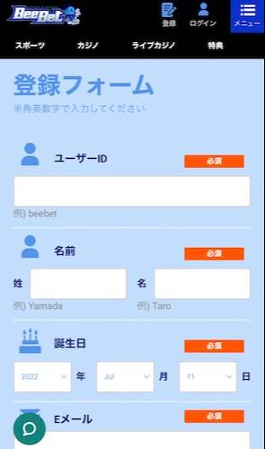 プロモーションコードはスポーツ用とカジノ用があり、どちらかしか選べません。スポーツが好きな人は「スポーツ用」を選びましょう。