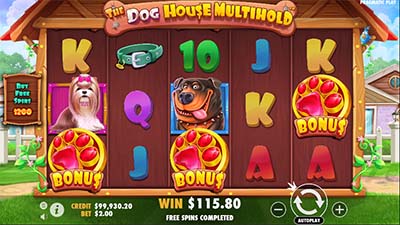 The Dog House Multiholdのベースゲーム画面